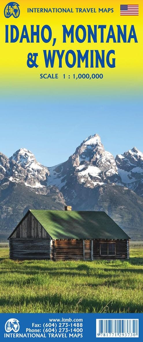 Carte de voyage - Idaho, Montana, Wyoming | ITM carte routière ITM 