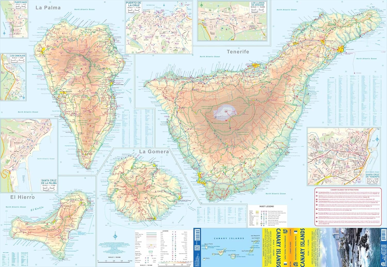 Carte de voyage - Iles Canaries | ITM carte routière ITM 