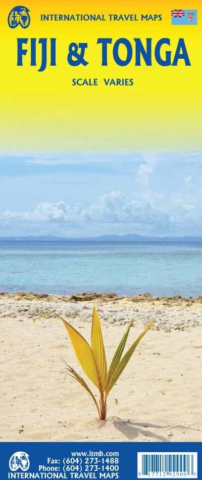 Carte de voyage - Iles Fidji & Tonga | ITM carte routière ITM