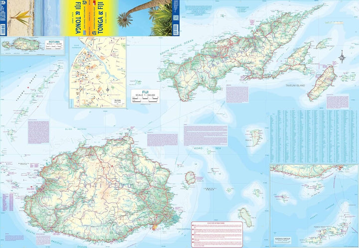 Carte de voyage - Iles Fidji & Tonga | ITM carte pliée ITM 