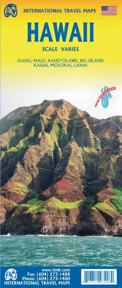 Carte de voyage - Iles Hawaii | ITM carte pliée ITM 