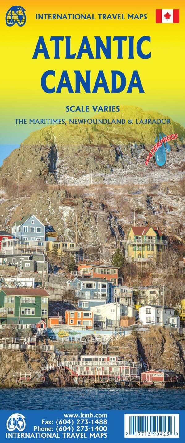 Carte de voyage imperméable - Canada Atlantique | ITM carte routière ITM