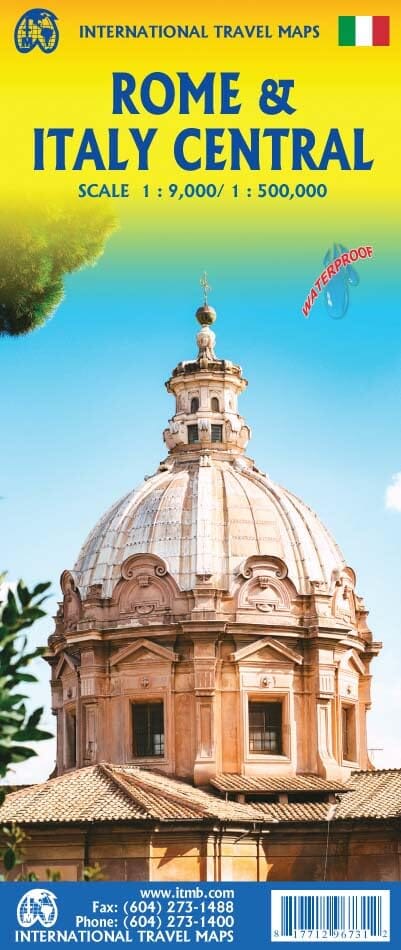 Carte de voyage - Italie Centrale & Plan de Rome | ITM carte routière ITM