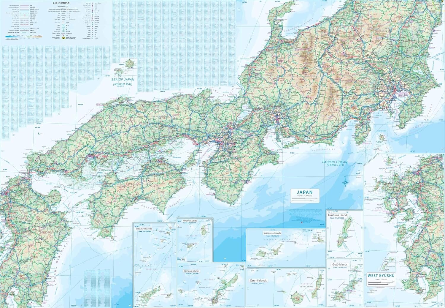 Carte de voyage - Japon | ITM carte routière ITM 