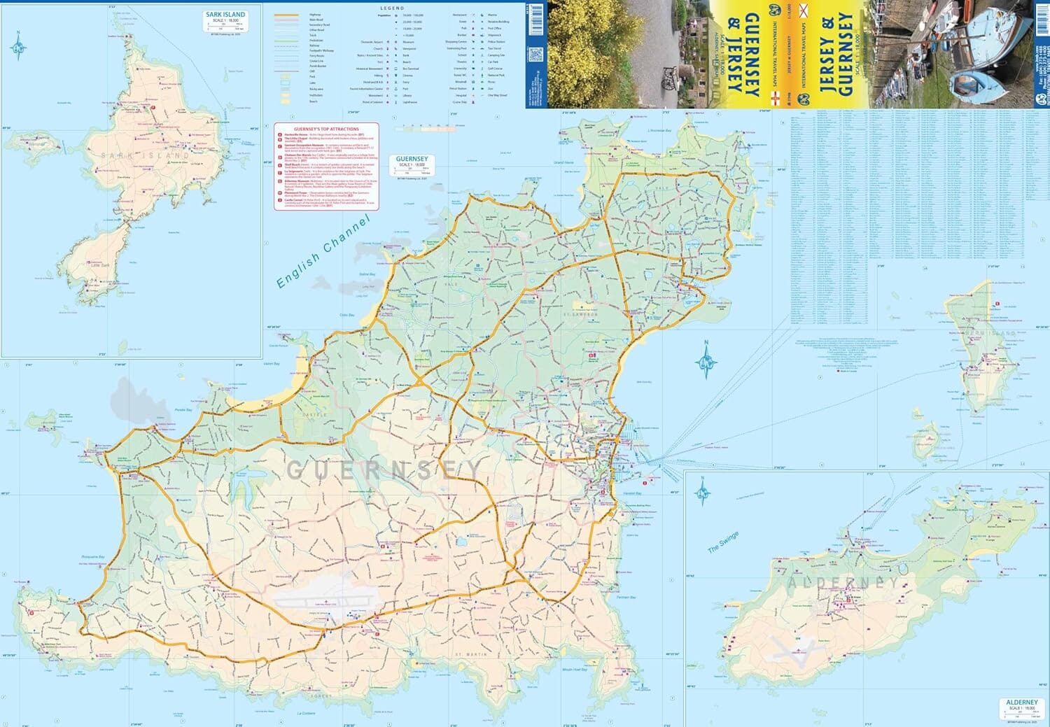Carte de voyage - Jersey & Guernesey | ITM carte routière ITM