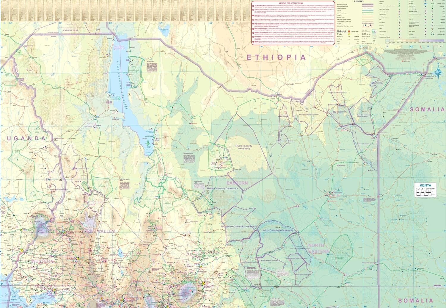 Carte de voyage - Kenya | ITM carte routière ITM 