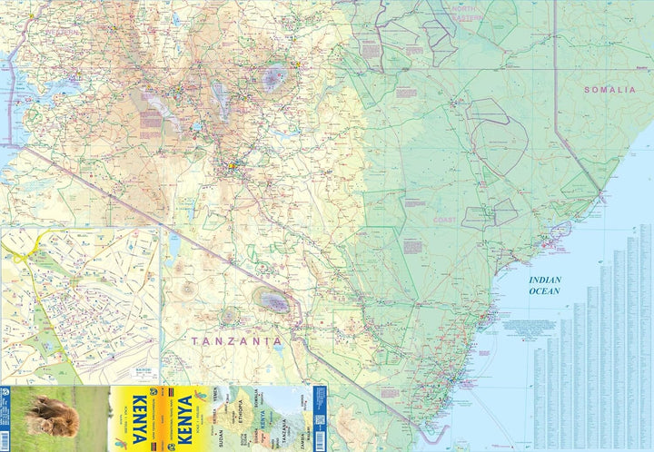 Carte de voyage - Kenya | ITM carte routière ITM 