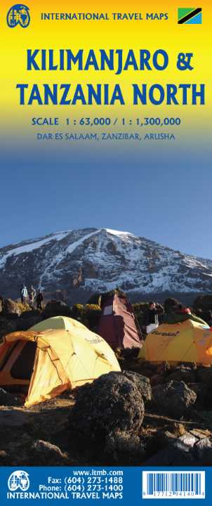 Carte de voyage - Kilimanjaro & Tanzanie Nord - Édition 2022| ITM carte routière ITM