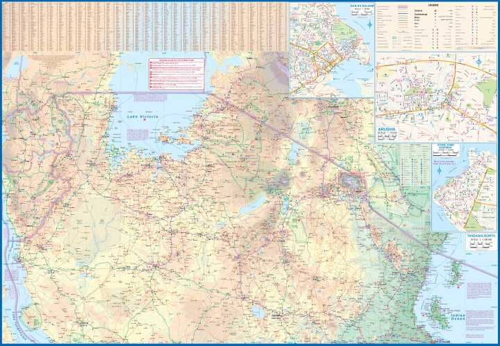 Carte de voyage - Kilimanjaro & Tanzanie Nord - Édition 2022| ITM carte routière ITM