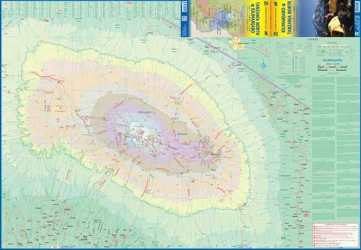 Carte de voyage - Kilimanjaro & Tanzanie Nord - Édition 2022| ITM carte routière ITM