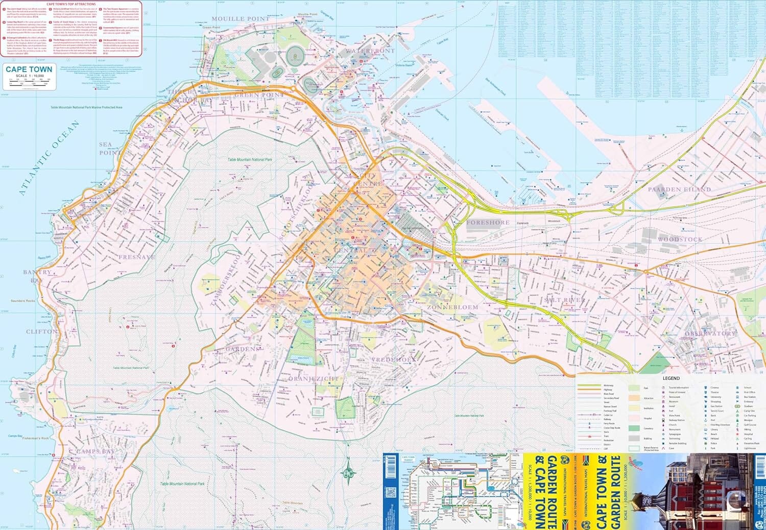 Carte de voyage - Le Cap & Garden Route | ITM carte routière ITM