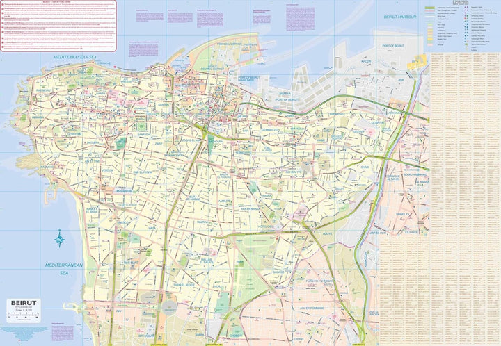 Carte de voyage - Liban & Plan de Beyrouth | ITM carte pliée ITM 
