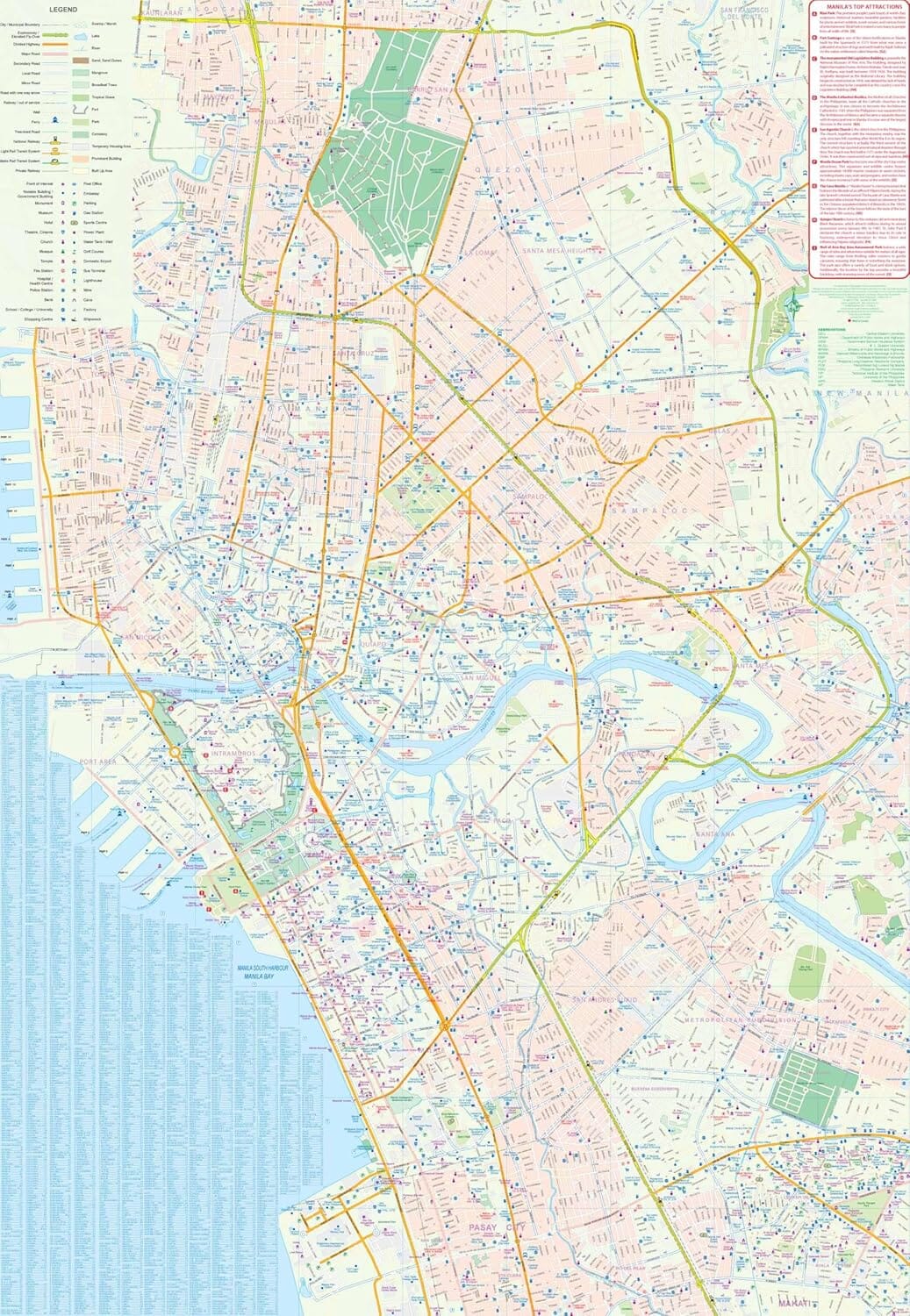 Carte de voyage - Manille & Luzon (Philippines) | ITM carte routière ITM