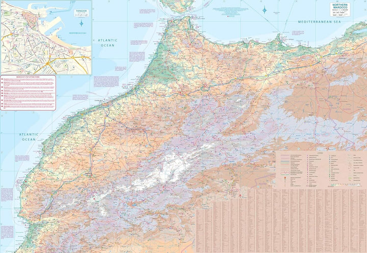 Carte de voyage - Maroc Nord & Plan de Marrakech | ITM carte routière ITM 