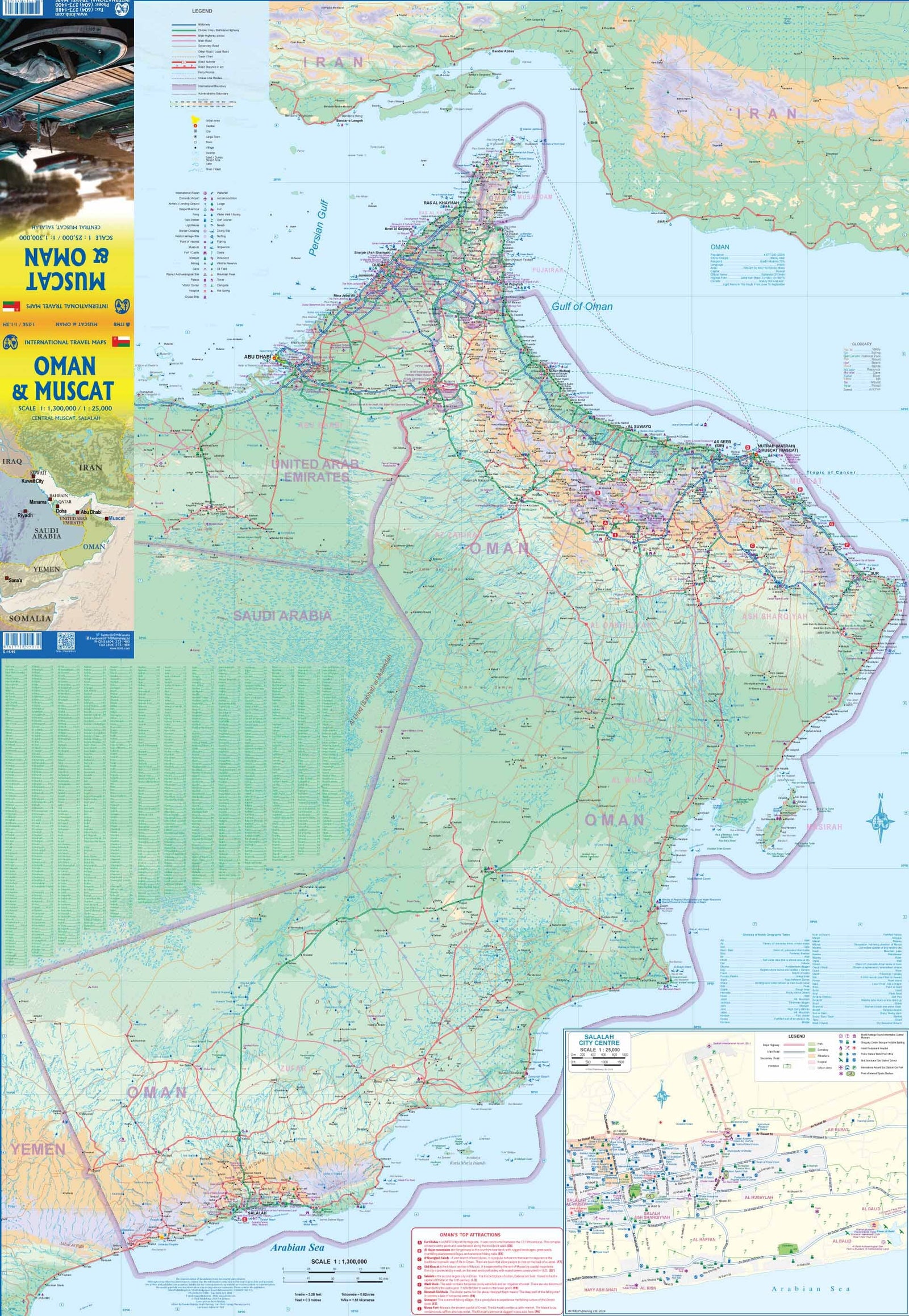 Carte de voyage - Mascate & Oman | ITM carte routière ITM