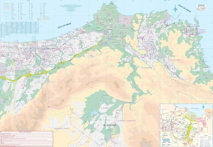 Carte de voyage - Mascate & Oman | ITM carte routière ITM 