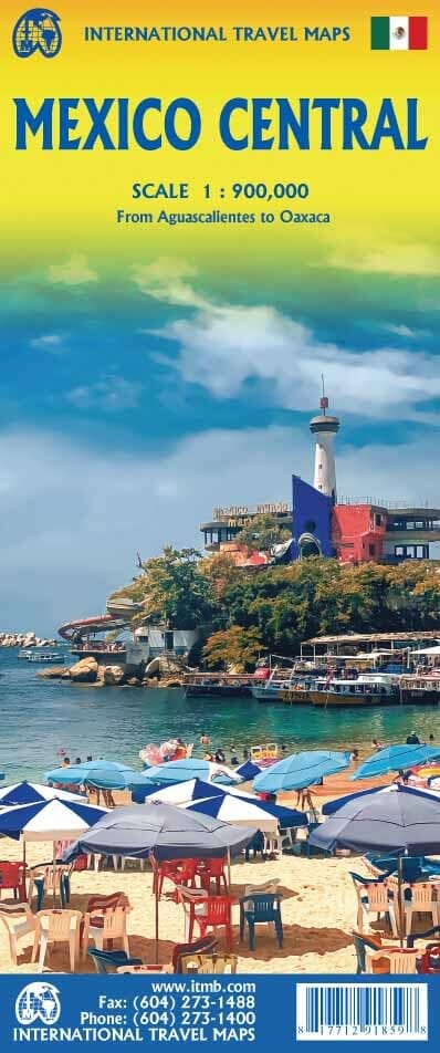 Carte de voyage - Mexique central | ITM carte routière ITM