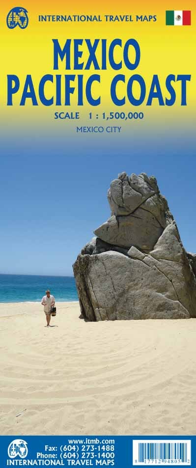 Carte de voyage - Mexique : Côte pacifique | ITM carte routière ITM