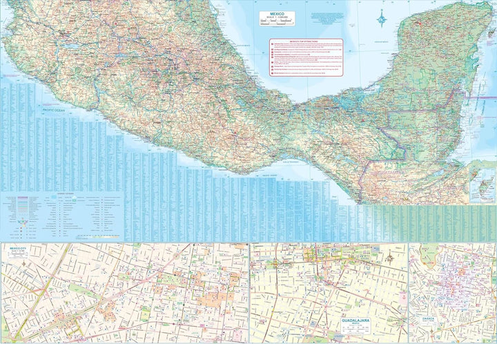 Carte de voyage - Mexique | ITM carte pliée ITM 