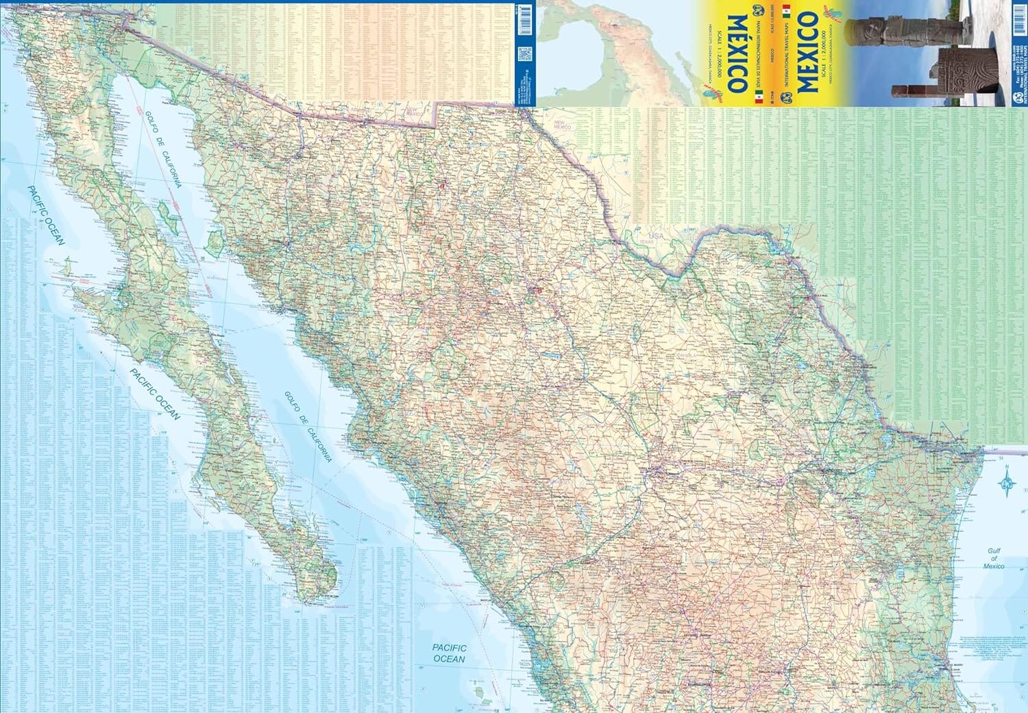 Carte de voyage - Mexique | ITM carte routière ITM