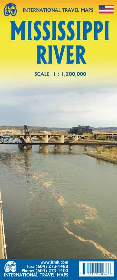 Carte de voyage - Mississippi River (USA) | ITM carte routière ITM
