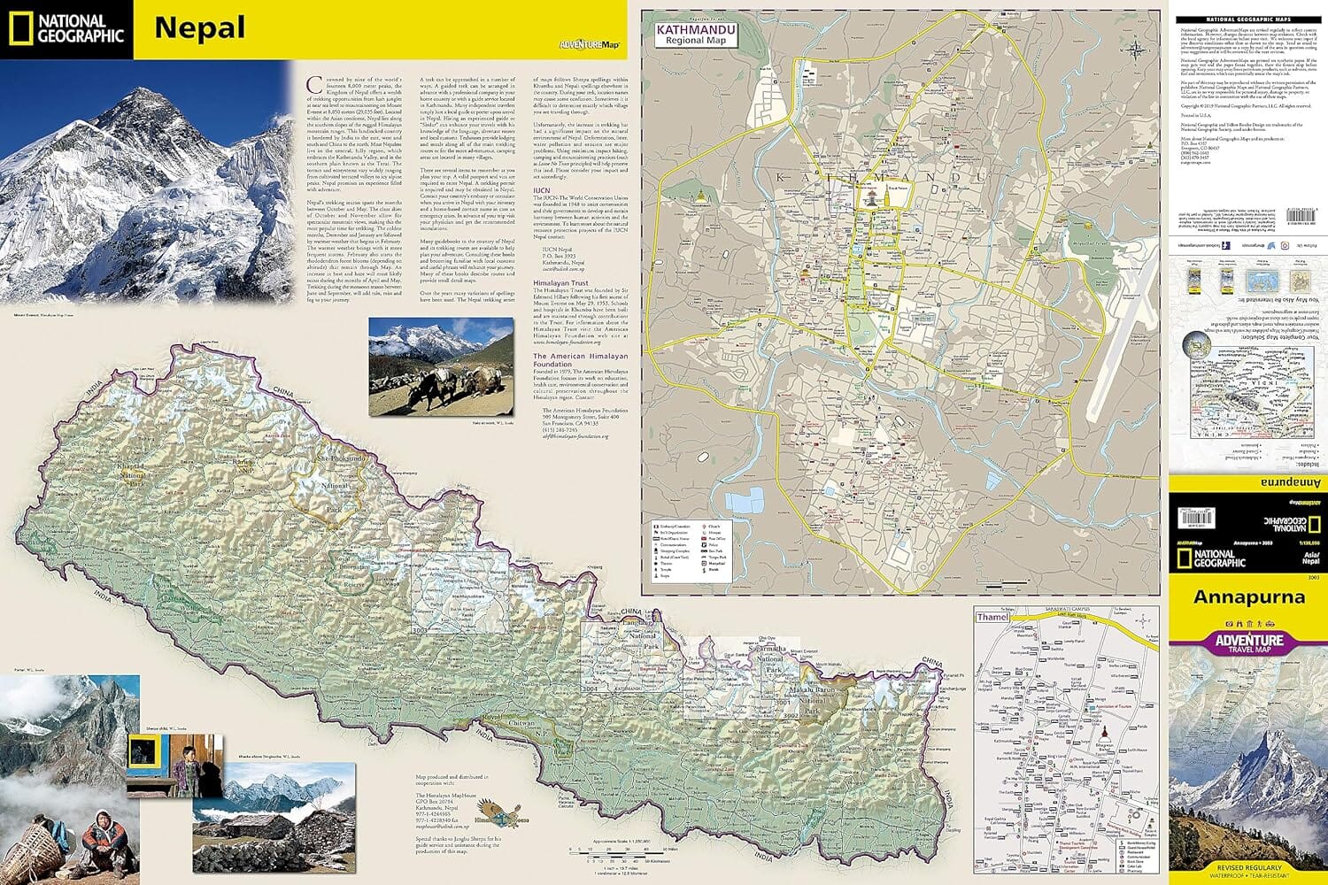 Carte de voyage n° 3003 - Annapurna (Népal) | National Geographic carte routière National Geographic