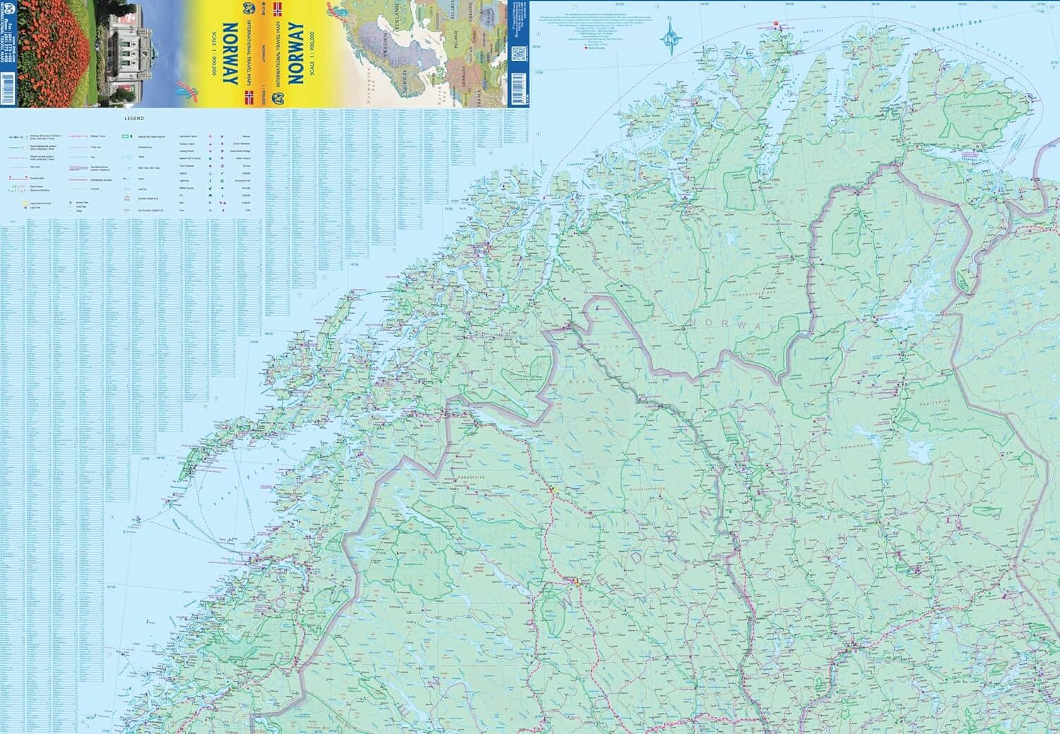 Carte de voyage - Norvège | ITM carte routière ITM