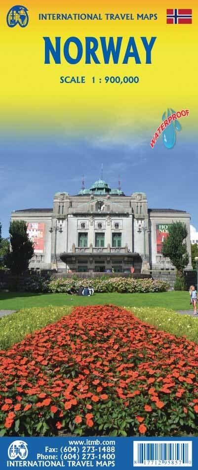 Carte de voyage - Norvège | ITM carte routière ITM