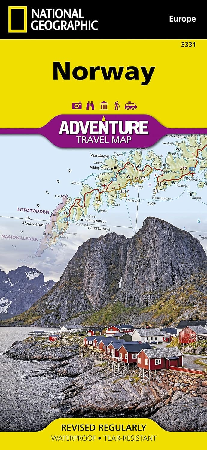 Carte de voyage - Norvège | National Geographic carte routière National Geographic 