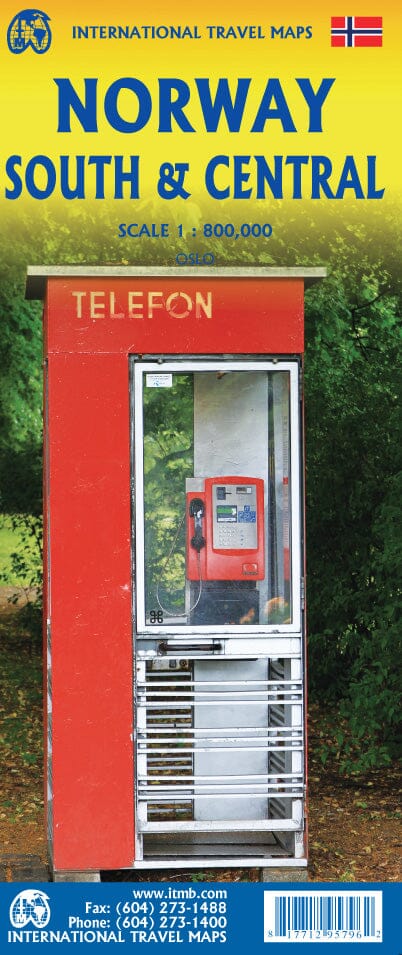 Carte de voyage - Norvège Sud & Centre | ITM carte routière ITM