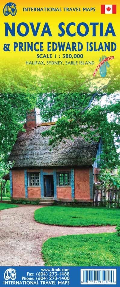 Carte de voyage - Nouvelle Ecosse & Ile du Prince Edouard (Canada) | ITM carte routière ITM