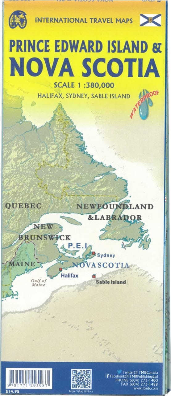 Carte de voyage - Nouvelle Ecosse & Ile du Prince Edouard (Canada) | ITM carte routière ITM