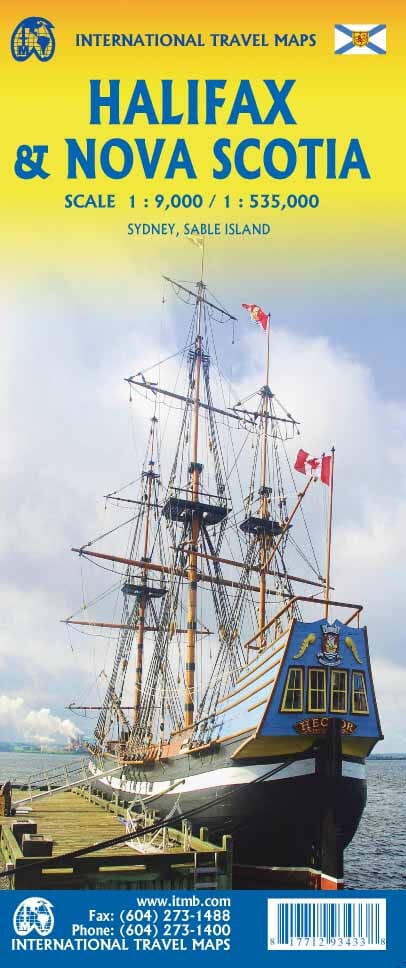 Carte de voyage - Nouvelle Ecosse & Plan de Halifax | ITM carte pliée ITM 