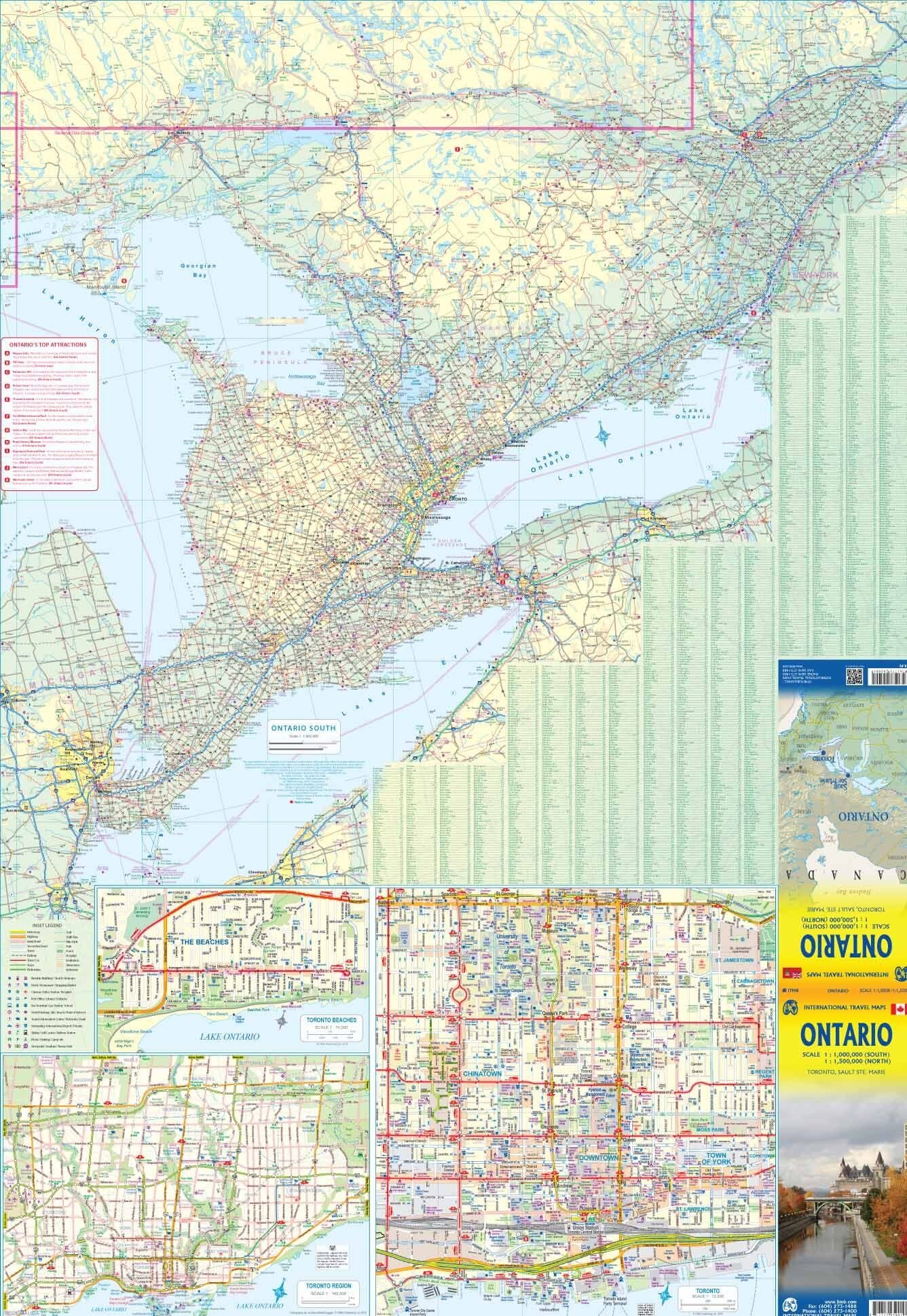 Carte de voyage - Ontario | ITM carte routière ITM