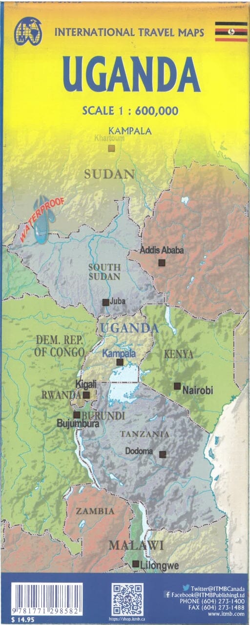 Carte de voyage - Ouganda | ITM carte routière ITM
