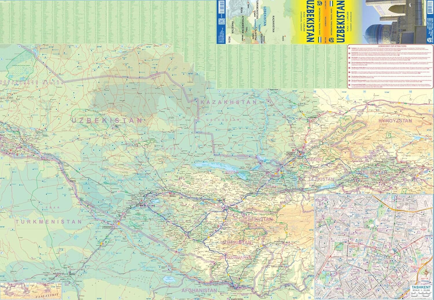 Carte de voyage - Ouzbékistan | ITM carte routière ITM 