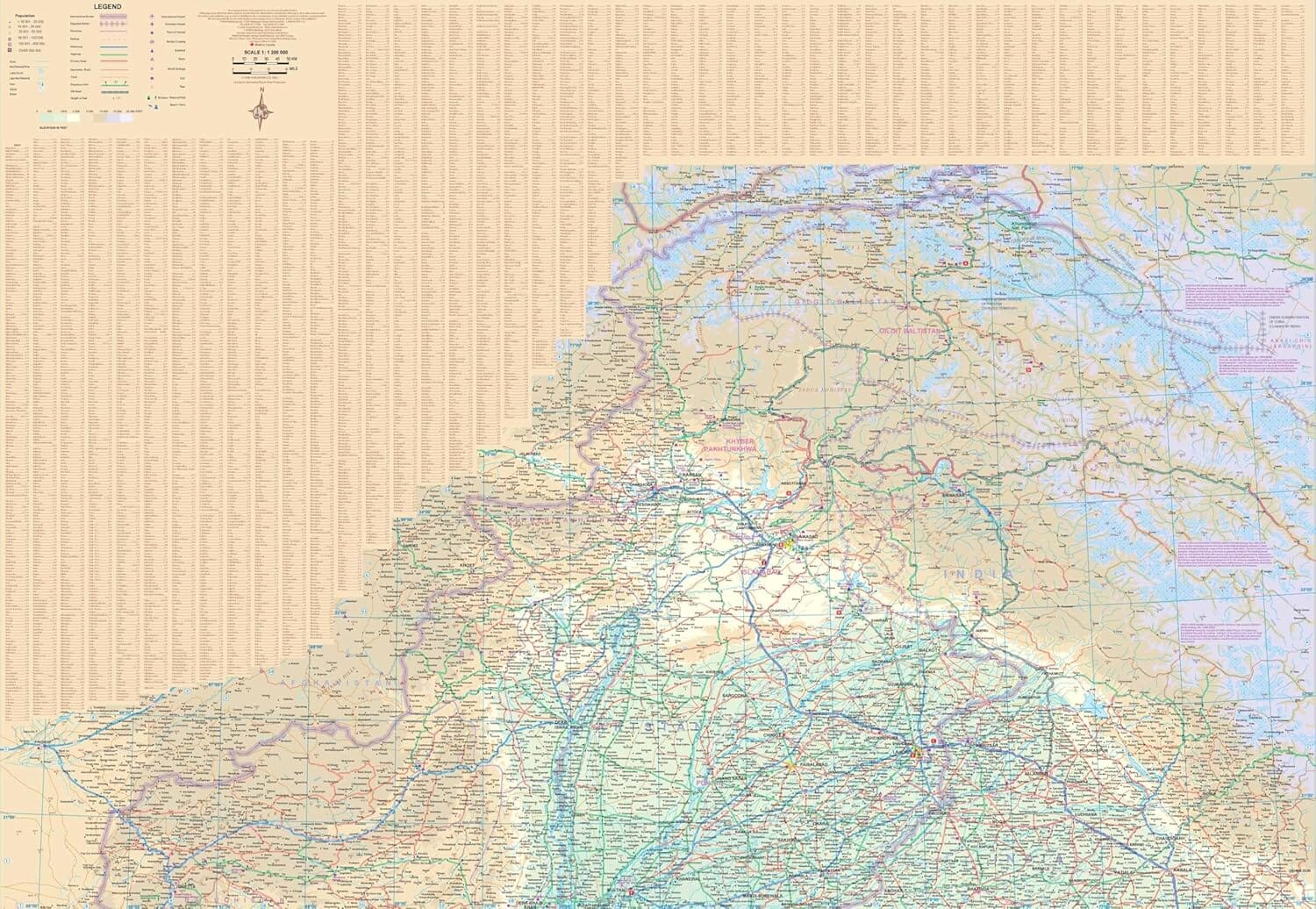 Carte de voyage - Pakistan | ITM carte routière ITM