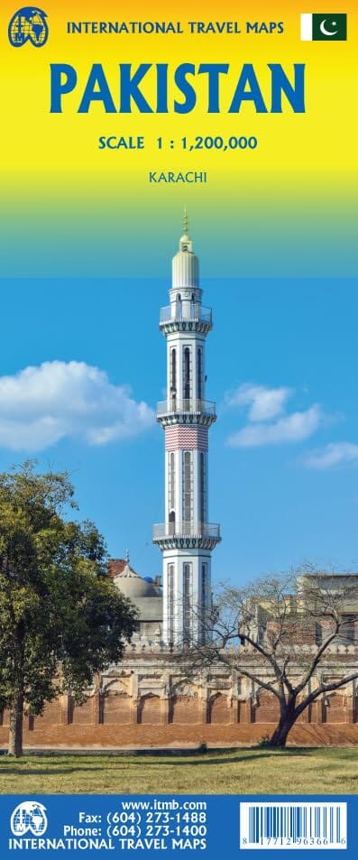Carte de voyage - Pakistan | ITM carte routière ITM