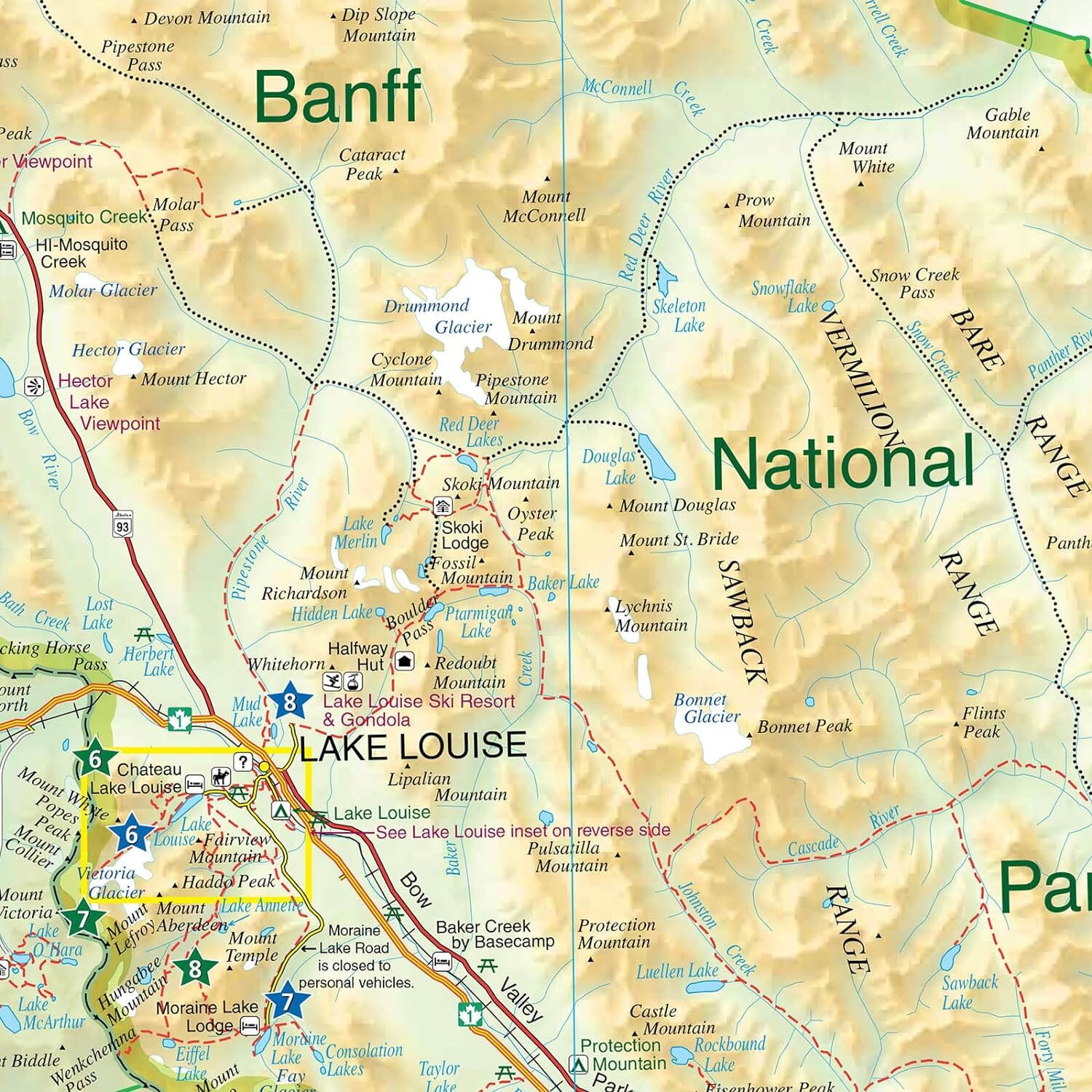 Travel map - Banff National Park | Gem Trek – Cartovia
