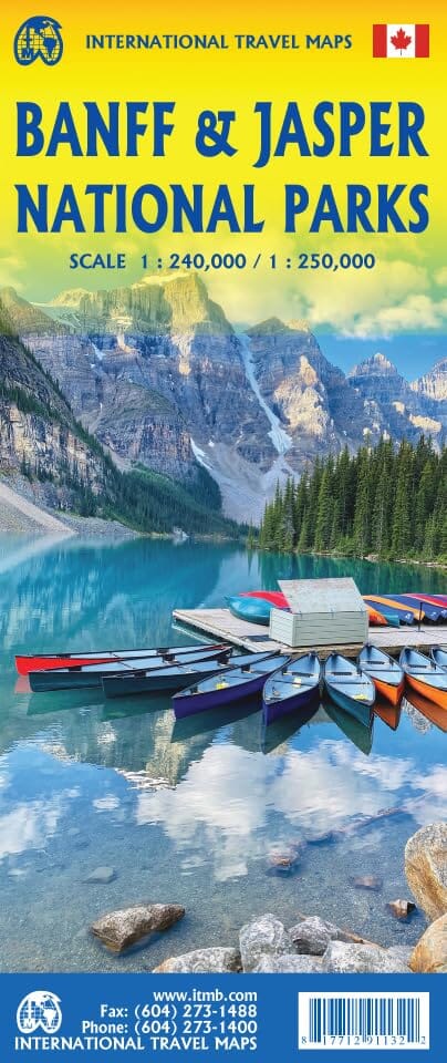 Carte de voyage - Parcs nationaux de Banff & Jasper (Canada) | ITM carte routière ITM 
