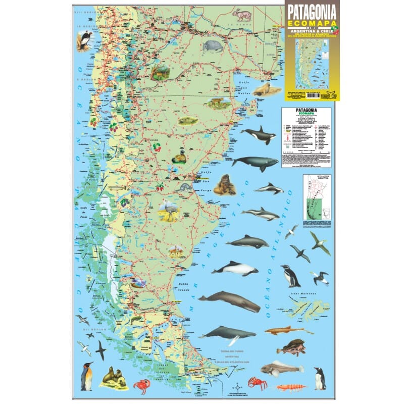 Carte de voyage - Patagonia Ecomapa | Zagier y Urruty carte routière Zagier y Urruty 