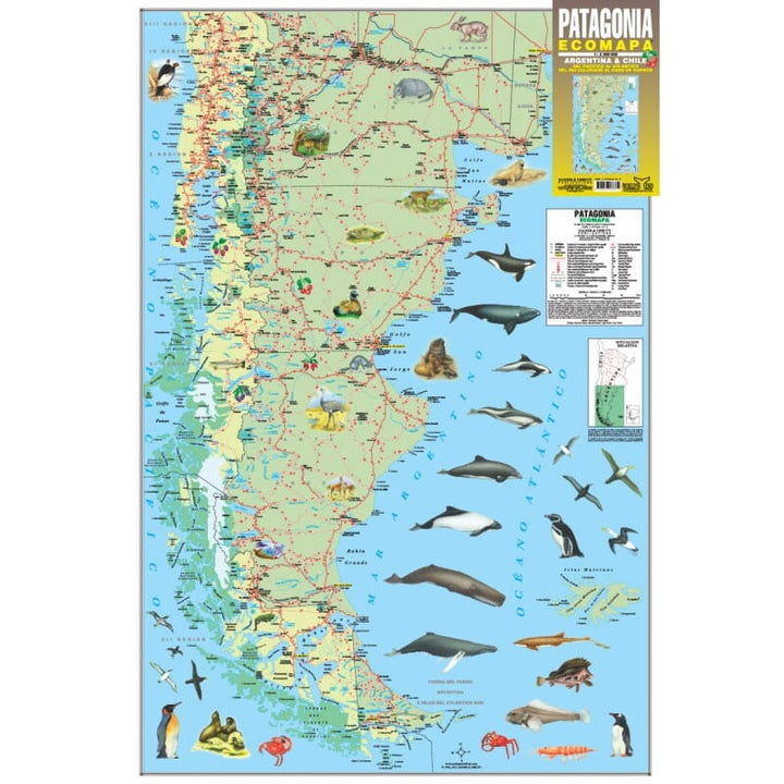 Carte de voyage - Patagonia Ecomapa | Zagier y Urruty carte routière Zagier y Urruty 