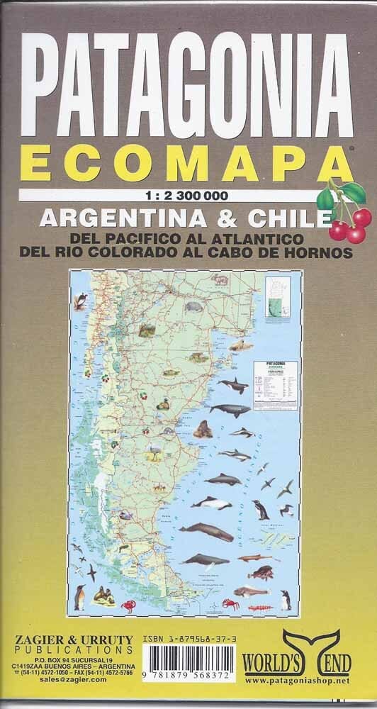 Carte de voyage - Patagonia Ecomapa | Zagier y Urruty carte routière Zagier y Urruty 