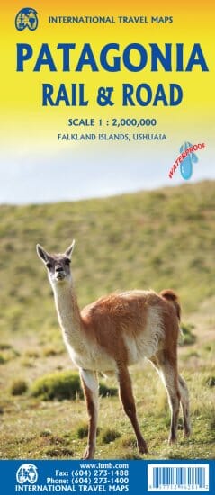Carte de voyage - Patagonie (routes et chemins de fer) | ITM carte routière ITM 