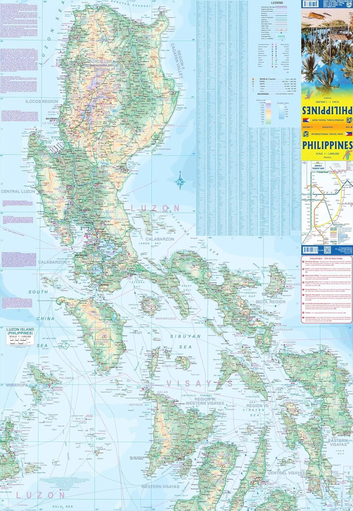 Carte de voyage - Philippines | ITM carte routière ITM 
