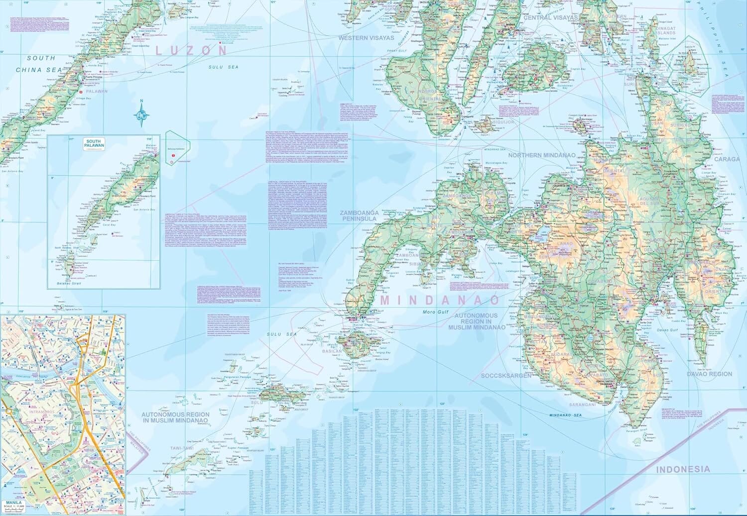 Carte de voyage - Philippines | ITM carte routière ITM 