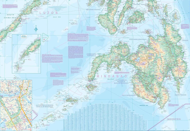 Carte de voyage - Philippines | ITM carte routière ITM 