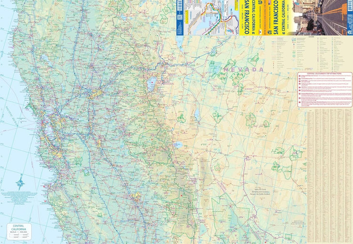 Carte de voyage - Plan de San Francisco & Californie Centrale | ITM plan de ville ITM 