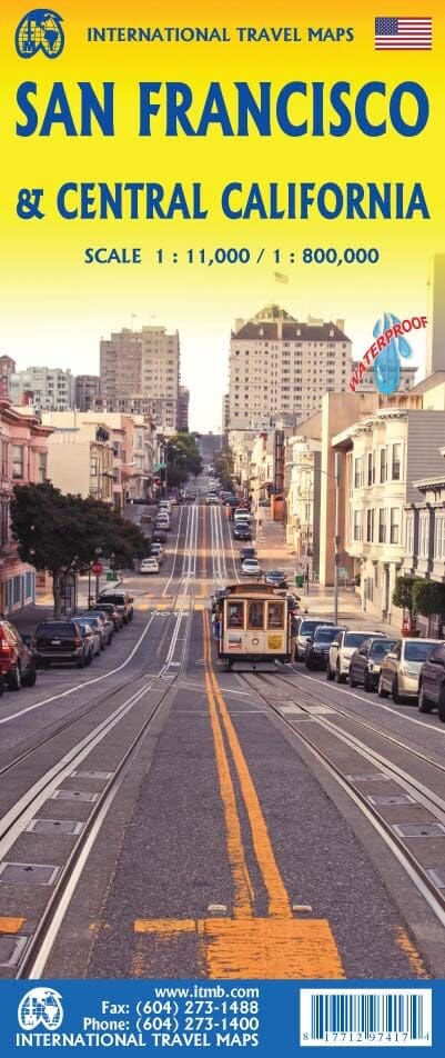 Carte de voyage - Plan de San Francisco & Californie Centrale | ITM plan de ville ITM 