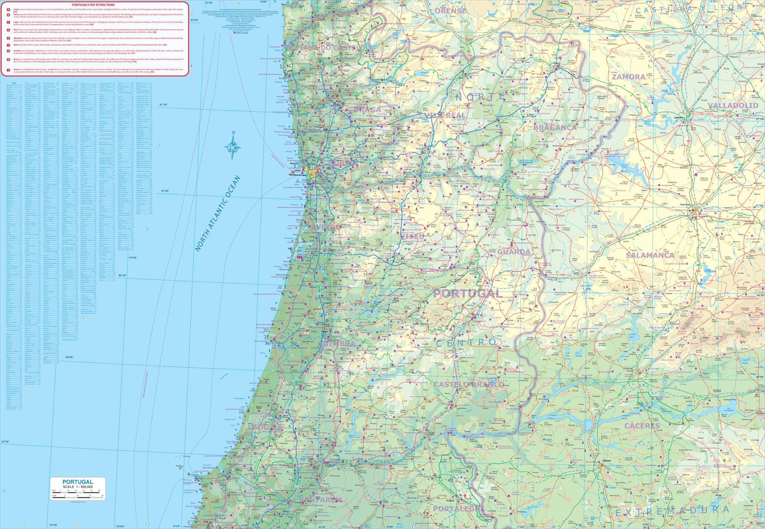 Carte de voyage - Portugal | ITM carte routière ITM